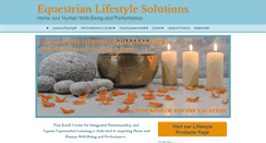Desktop Screenshot of equestrianlifestylesolutions.com