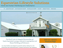 Tablet Screenshot of equestrianlifestylesolutions.com